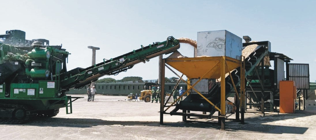 WoodBiz Africa: NCT's interim eucalyptus chipping line is powered by a Bandit