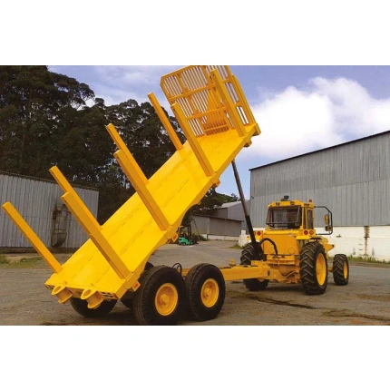 15 Ton WB Rear-Tip Timber Trailer | for hauling and unloading logs.