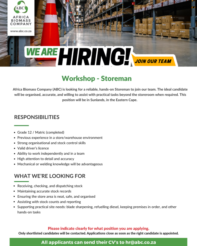 StoreRoom clerk